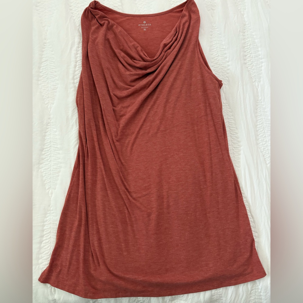 Athleta Terracotta Drape Tank Top